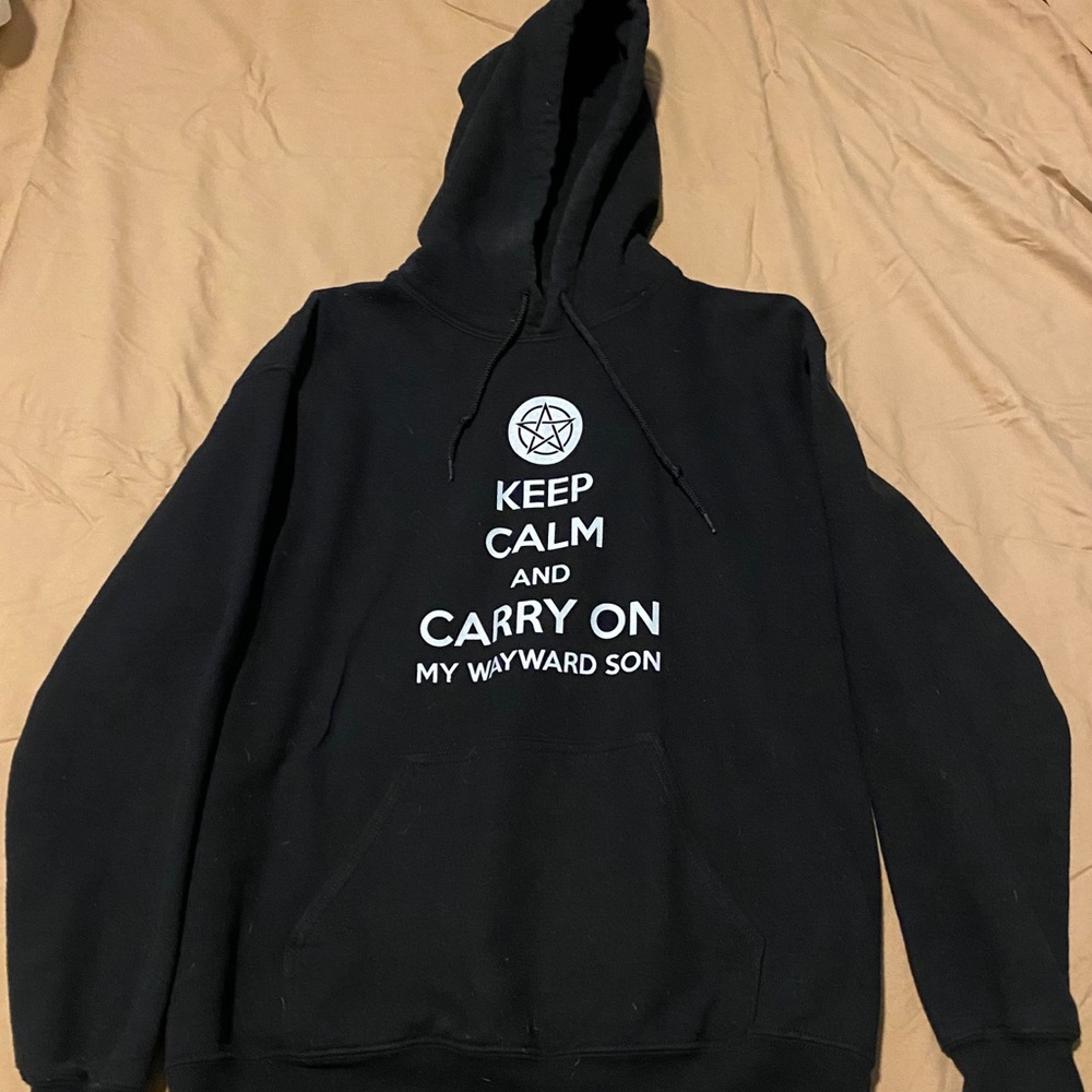 Black graphic hoodie